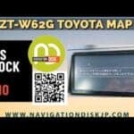 Toyota NSZT-W62G SD card for navigation system with QR code and website link.