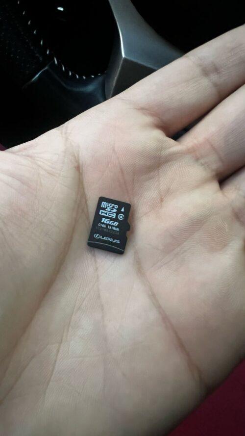 MicroSD card for car navigation system, compact and high-capacity storage device.