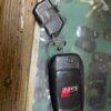 Remote control car key fob for vehicle access and security.
