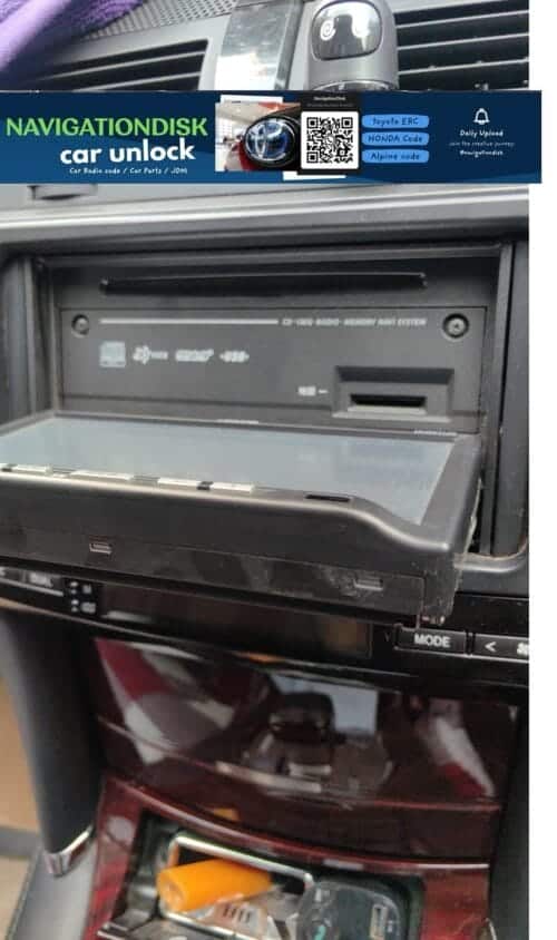 NavigationDisk car unlock system installed in vehicle dashboard for keyless entry.