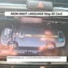 Car diagnostic tool displaying engine, motor, and battery status on screen.