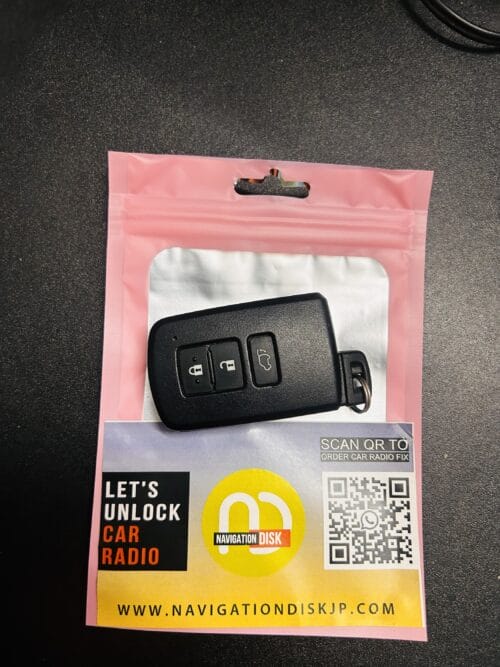 Car key fob cover with NavigationDisk branding for vehicle security and convenience.