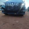 SUV front grille with LED headlights and chrome accents.